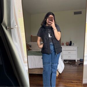 GAP Black Quilted Vest